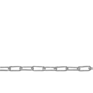 Chain by Foot. Sterling Silver 2.6mm Width by 6.1mm Length, Elongated Flat Cable Chain. Price per: 1 Foot.