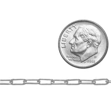 Load image into Gallery viewer, Sterling Silver 2.6mm Width by 6.1mm Length, Elongated Flat Cable Chain. Price per: 1 Foot.
