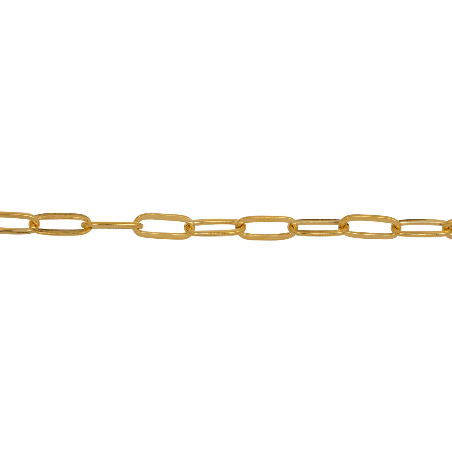 Chain by Foot. 14kt Gold Filled 2.6mm width by 6.1mm length, Flat Cable Chain. Price per: 1 Foot.