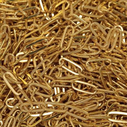 14kt Gold Filled 2.6mm width by 6.1mm length, Flat Cable Chain. Price per: 1 Foot.