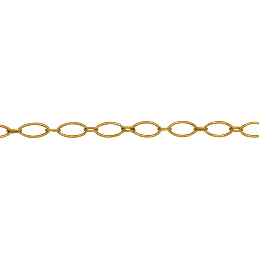 Chain by Foot. 14kt Gold Filled 2.7mm Width by 5.4mm Length, Oval Long and Short Chain. Price per: 1 Foot.