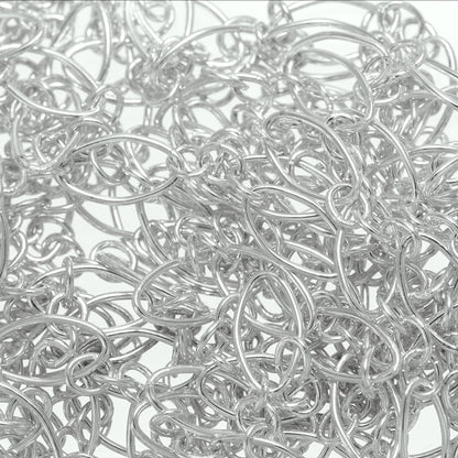 Sterling Silver Three of 2.59mm Width by 2.85mm Length Smaller Oval Links Followed by 4.27mm Width by 7.4mm Length Larger Oval Link, Smooth Long and Short Chain. Price per: 1 Foot.