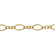Load image into Gallery viewer, Chain by Foot. 14kt Gold Filled 4.0mm Width by 7.4mm Length Long Oval Links, Long and Short Chain. Price per: 1 Foot.
