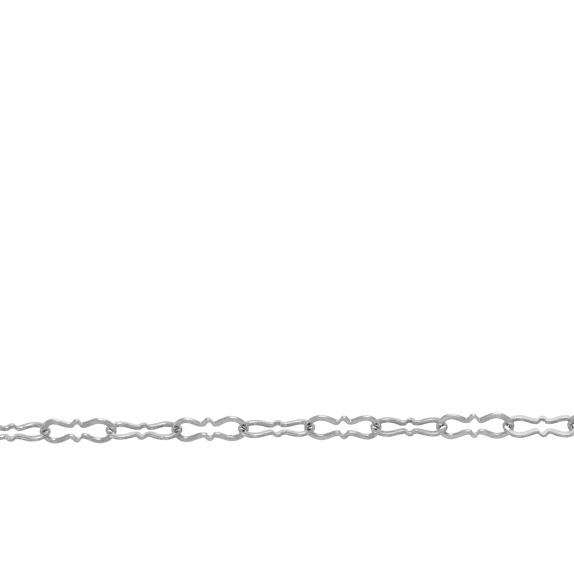 Chain by Foot. Sterling Silver 2.0mm Width by 5.0mm Length Peanut Chain. Price per: 1 Foot.