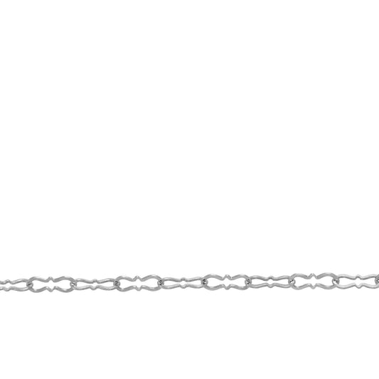 Chain by Foot. Sterling Silver 2.0mm Width by 5.0mm Length Peanut Chain. Price per: 1 Foot.