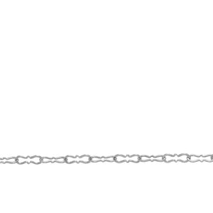 Chain by Foot. Sterling Silver 2.0mm Width by 5.0mm Length Peanut Chain. Price per: 1 Foot.