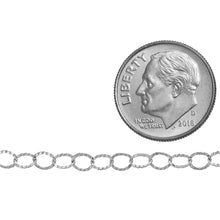 Load image into Gallery viewer, Sterling Silver 3.5mm Width by 3.7mm Length, Flat Corrugated Cable Chain. Price per: 1 Foot.
