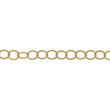 Load image into Gallery viewer, Chain by Foot. 14kt Gold Filled 3.5mm Width by 3.7mm Length, Flat Corrugated Cable Chain. Price per: 1 Foot.
