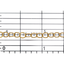 Load image into Gallery viewer, 14kt Gold Filled 3.5mm Width by 3.7mm Length, Flat Corrugated Cable Chain. Price per: 1 Foot.
