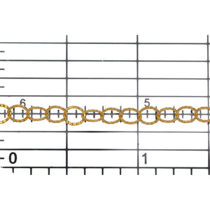 14kt Gold Filled 3.5mm Width by 3.7mm Length, Flat Corrugated Cable Chain. Price per: 1 Foot.