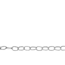 Load image into Gallery viewer, Chain by Foot. Sterling Silver 2.8mm Width by 4.5mm Length Flat Corrugated Cable Chain. Price per: 1 Foot.
