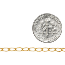 Load image into Gallery viewer, 14kt Gold Filled 2.8mm Width by 4.5mm Length Flat Corrugated Cable Chain. Price per: 1 Foot.
