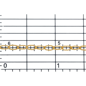 14kt Gold Filled 2.8mm Width by 4.5mm Length Flat Corrugated Cable Chain. Price per: 1 Foot.