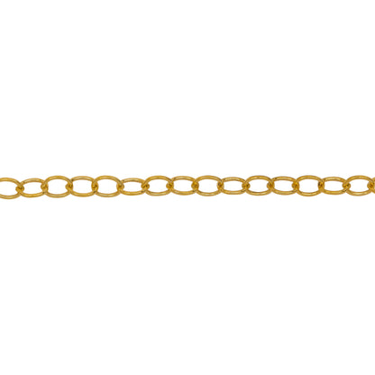 Chain by Foot. 14kt Gold Filled 2.5mm Width by 3.2mm Length, Cable Chain. Price per: 1 Foot.
