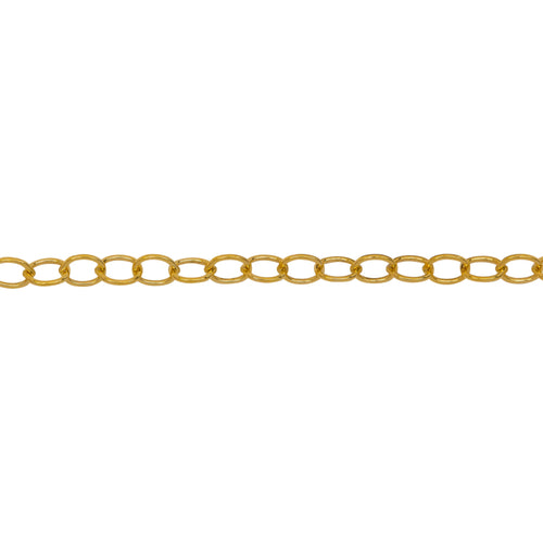 Chain by Foot. 14kt Gold Filled 2.5mm Width by 3.2mm Length, Cable Chain. Price per: 1 Foot.