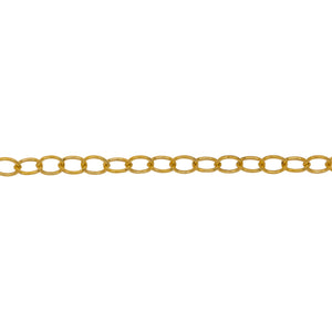 Chain by Foot. 14kt Gold Filled 2.5mm Width by 3.2mm Length, Cable Chain. Price per: 1 Foot.