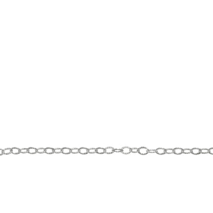 Chain by Foot. Sterling Silver 1.5mm Width by 2.2mm Length, Corrugated Cable Chain. Price per: 1 Foot.