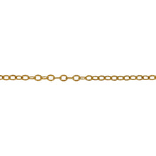 Load image into Gallery viewer, Chain by Foot. 14kt Gold Filled 1.5mm Width by 2.2mm Length, Corrugated Cable Chain. Price per: 1 Foot.

