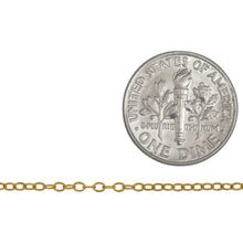 Load image into Gallery viewer, 14kt Gold Filled 1.5mm Width by 2.2mm Length, Corrugated Cable Chain. Price per: 1 Foot.
