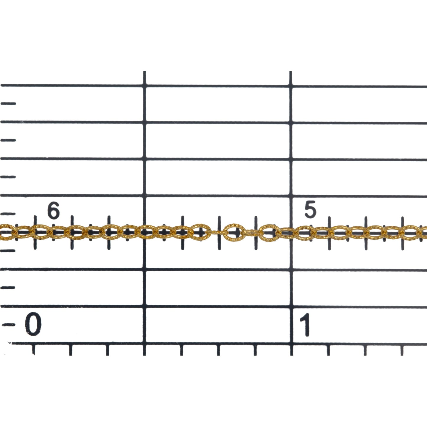 14kt Gold Filled 1.5mm Width by 2.2mm Length, Corrugated Cable Chain. Price per: 1 Foot.