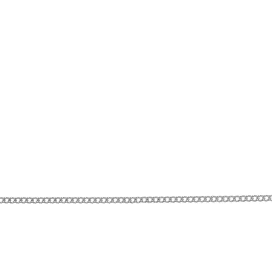 Chain by Foot. Sterling Silver 1.0mm Width by 1.26mm Length, Curb Chain. Price per: 1 Foot.