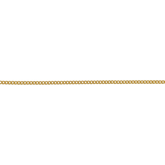 Chain by Foot. 14kt Gold Filled 1.0mm Width by 1.26mm Length, Curb Chain. Price per: 1 Foot.
