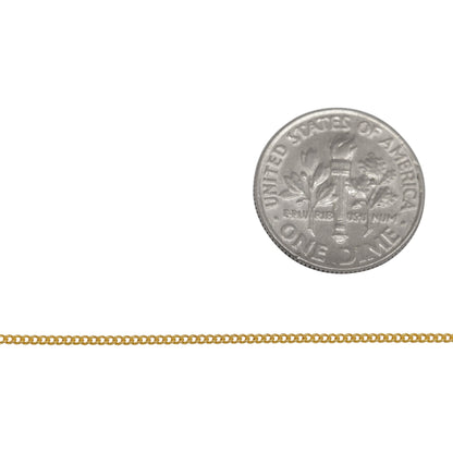 14kt Gold Filled 1.0mm Width by 1.26mm Length, Curb Chain. Price per: 1 Foot.