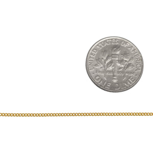 14kt Gold Filled 1.0mm Width by 1.26mm Length, Curb Chain. Price per: 1 Foot.