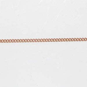 14kt Gold Filled - Rose Gold 1.0mm Width by 1.26mm Length, Curb Chain. Price per: 1 Foot.