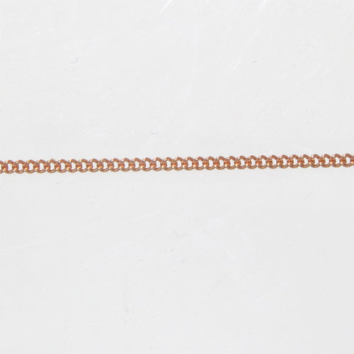 14kt Gold Filled - Rose Gold 1.0mm Width by 1.26mm Length, Curb Chain. Price per: 1 Foot.