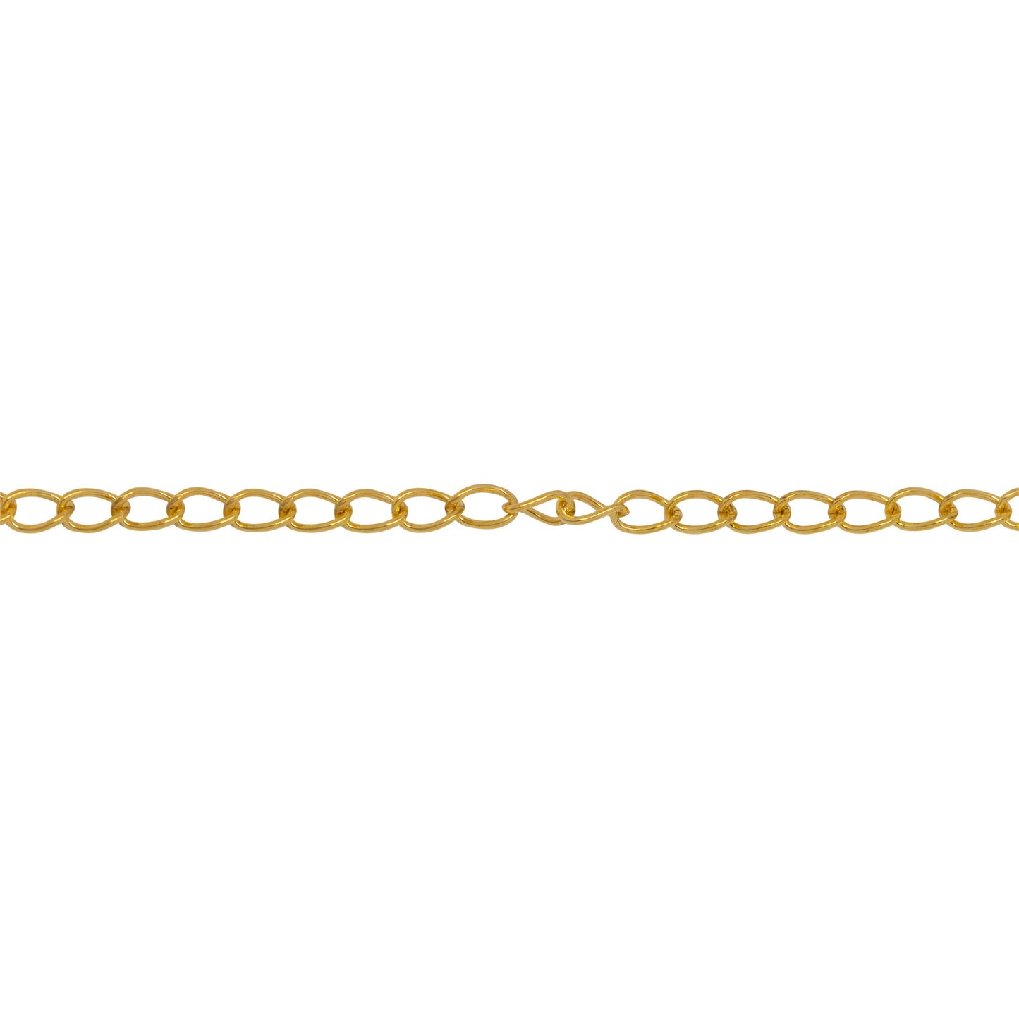 Chain by Foot. 14kt Gold Filled 1.9mm Width by 3.3mm Length, Curb Chain. Price per: 1 Foot.