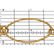 Load image into Gallery viewer, 14kt Gold Filled 21.6mm Width by 42.5mm Length, Hammered Oval Link with 8.2mm Width / Length Closed ring, Long and Short Chain. Price per: 1 Foot.
