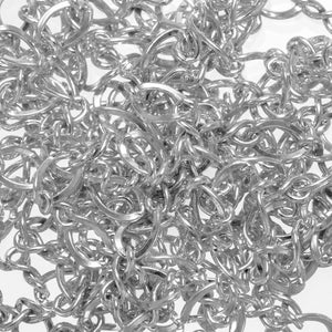 Sterling Silver 2.7mm Width by 4.8mm Length Oval Curb Link, Figure 8 Chain. Price per: 1 Foot.