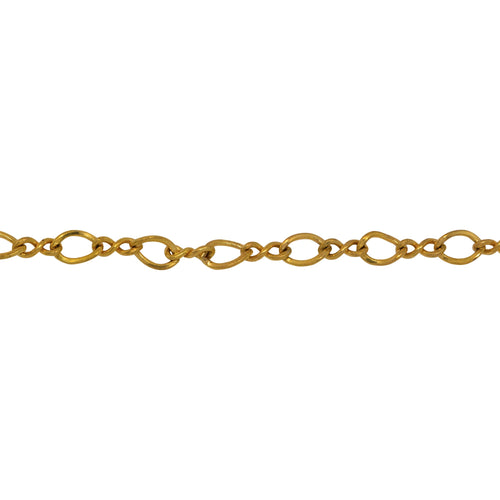 Chain by Foot. 14kt Gold Filled 2.7mm Width by 4.8mm Length Oval Curb Link, Figure 8 Chain. Price per: 1 Foot.