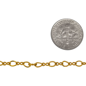 14kt Gold Filled 2.7mm Width by 4.8mm Length Oval Curb Link, Figure 8 Chain. Price per: 1 Foot.