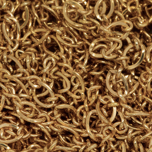 14kt Gold Filled 2.7mm Width by 4.8mm Length Oval Curb Link, Figure 8 Chain. Price per: 1 Foot.