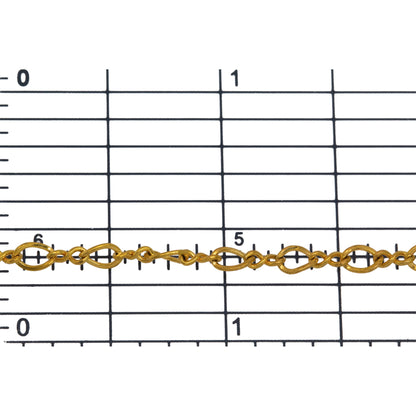 14kt Gold Filled 2.7mm Width by 4.8mm Length Oval Curb Link, Figure 8 Chain. Price per: 1 Foot.