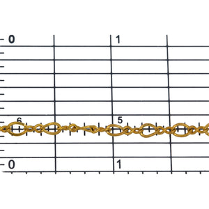 14kt Gold Filled 2.7mm Width by 4.8mm Length Oval Curb Link, Figure 8 Chain. Price per: 1 Foot.