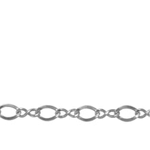 Load image into Gallery viewer, Chain by Foot. Sterling Silver 4.2mm width by 6.4mm length, Oval curb Link followed by 2.5mm width by 6.4mm length Figure 8 Link, Figure 8 Chain. Price per: 1 Foot.
