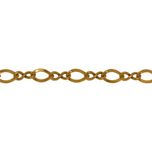 Load image into Gallery viewer, Chain by Foot. 14kt Gold Filled 4.2mm Width by 6.4mm Length Oval Curb Link connected to 2.5mm Width by 6.4mm Length Figure 8, Figure 8 Chain. Price per: 1 Foot.
