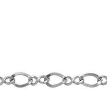 Load image into Gallery viewer, Chain by Foot. Sterling Silver 5.6mm by 8.5mm Oval Curb Link connected to 3.5mm by 8.0mm Figure 8 Link, Figure 8 Chain. Price per: 1 Foot.
