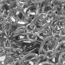 Load image into Gallery viewer, Sterling Silver 5.6mm by 8.5mm Oval Curb Link connected to 3.5mm by 8.0mm Figure 8 Link, Figure 8 Chain. Price per: 1 Foot.
