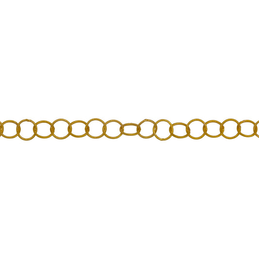Chain by Foot. 14kt Gold Filled 3.4mm Width / Length Twisted Round Circle Chain. Price per:1 Foot.