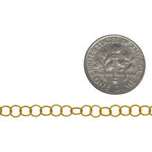 Load image into Gallery viewer, 14kt Gold Filled 3.4mm Width / Length Twisted Round Circle Chain. Price per:1 Foot.
