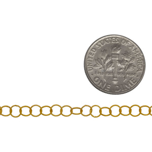 14kt Gold Filled 3.4mm Width / Length Twisted Round Circle Chain. Price per:1 Foot.