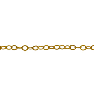 Chain by Foot. 14kt Gold Filled 2.0mm Width by 3.0mm Length, Flat Cable Chain. Price per: 1 Foot.