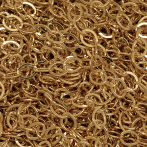 14kt Gold Filled 2.0mm Width by 3.0mm Length, Flat Cable Chain. Price per: 1 Foot.