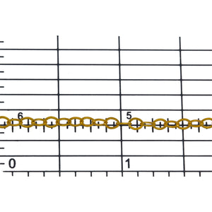 14kt Gold Filled 2.0mm Width by 3.0mm Length, Flat Cable Chain. Price per: 1 Foot.