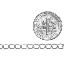 Load image into Gallery viewer, Sterling Silver 3.0mm Width by 4.5mm Length Curb Chain. Price per: 1 Foot.
