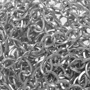 Sterling Silver 3.0mm Width by 4.5mm Length Curb Chain. Price per: 1 Foot.